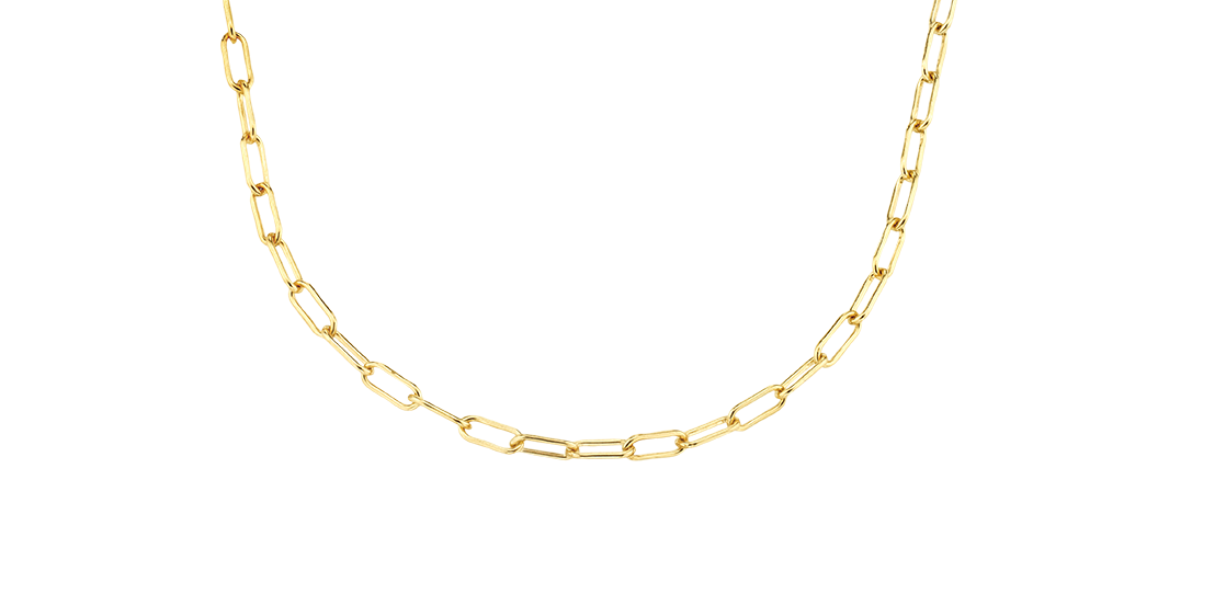 GOLD-FILLED LONG LINK CHAIN NECKLACE