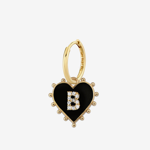 B HEART EARRING