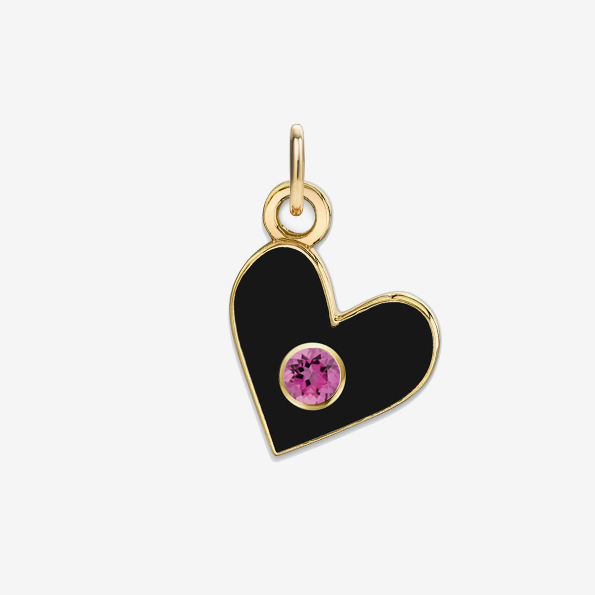 PINK TOURMALINE HEART (OCTOBER) CHARM