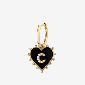 C HEART EARRING