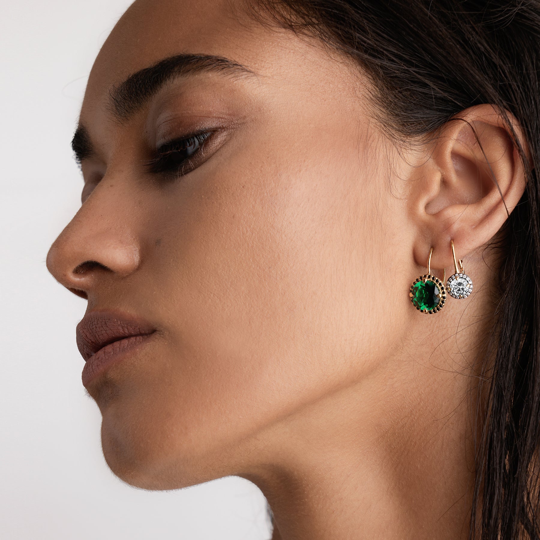 CELESTE EARRINGS / LAB WHITE SAPPHIRE