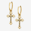 GOTHIC CROSS EARRINGS / BLACK