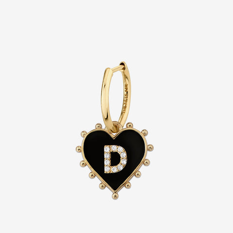 D HEART EARRING