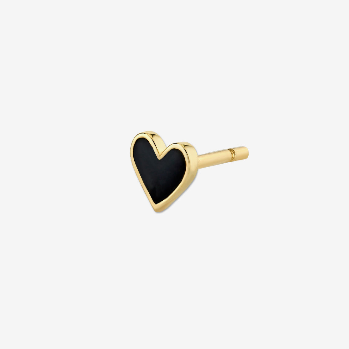 HEART STUD / BLACK-3