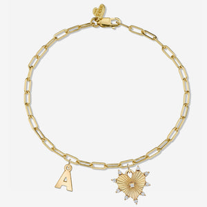 INITIAL LOVE BRACELET / GOLD VERMEIL