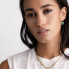 LUNAR EARRINGS / NANO EMERALD