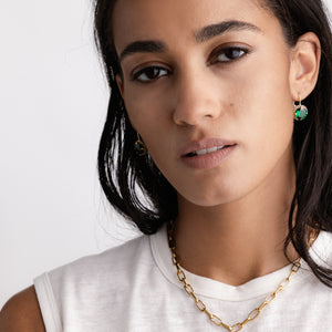 LUNAR EARRINGS / NANO EMERALD