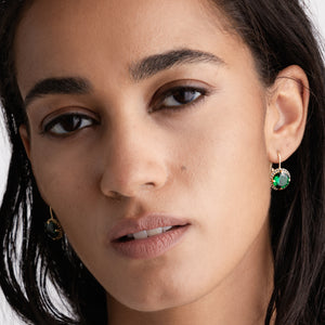 LUNAR EARRINGS / NANO EMERALD