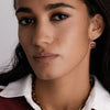 LUNAR EARRINGS / LAB RUBY