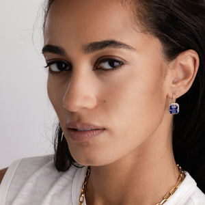 MOJAVE EARRINGS / LAB BLUE SAPPHIRE