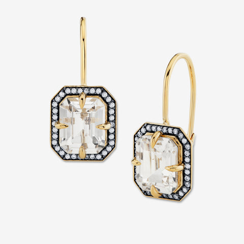 MOJAVE EARRINGS / LAB WHITE SAPPHIRE