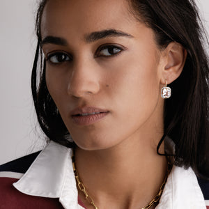 MOJAVE EARRINGS / LAB WHITE SAPPHIRE