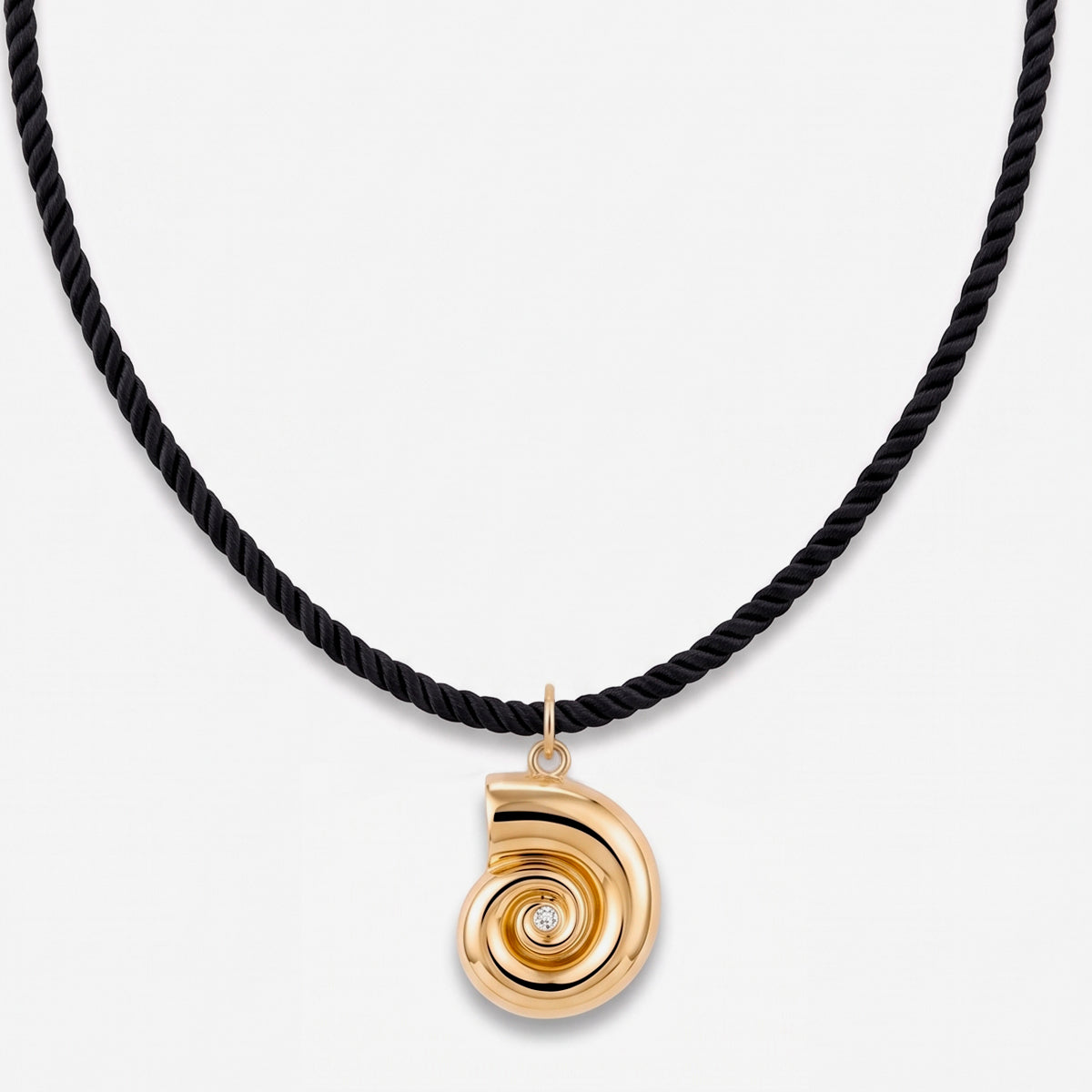 NAUTILUS NECKLACE / SATIN CORD-1