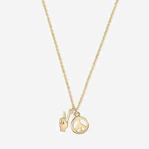 PEACE OUT NECKLACE / VERMEIL