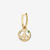 PEACE EARRING / EMERALD + DIAMOND