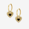 SACRED HEART EARRINGS / BLACK / PETITE