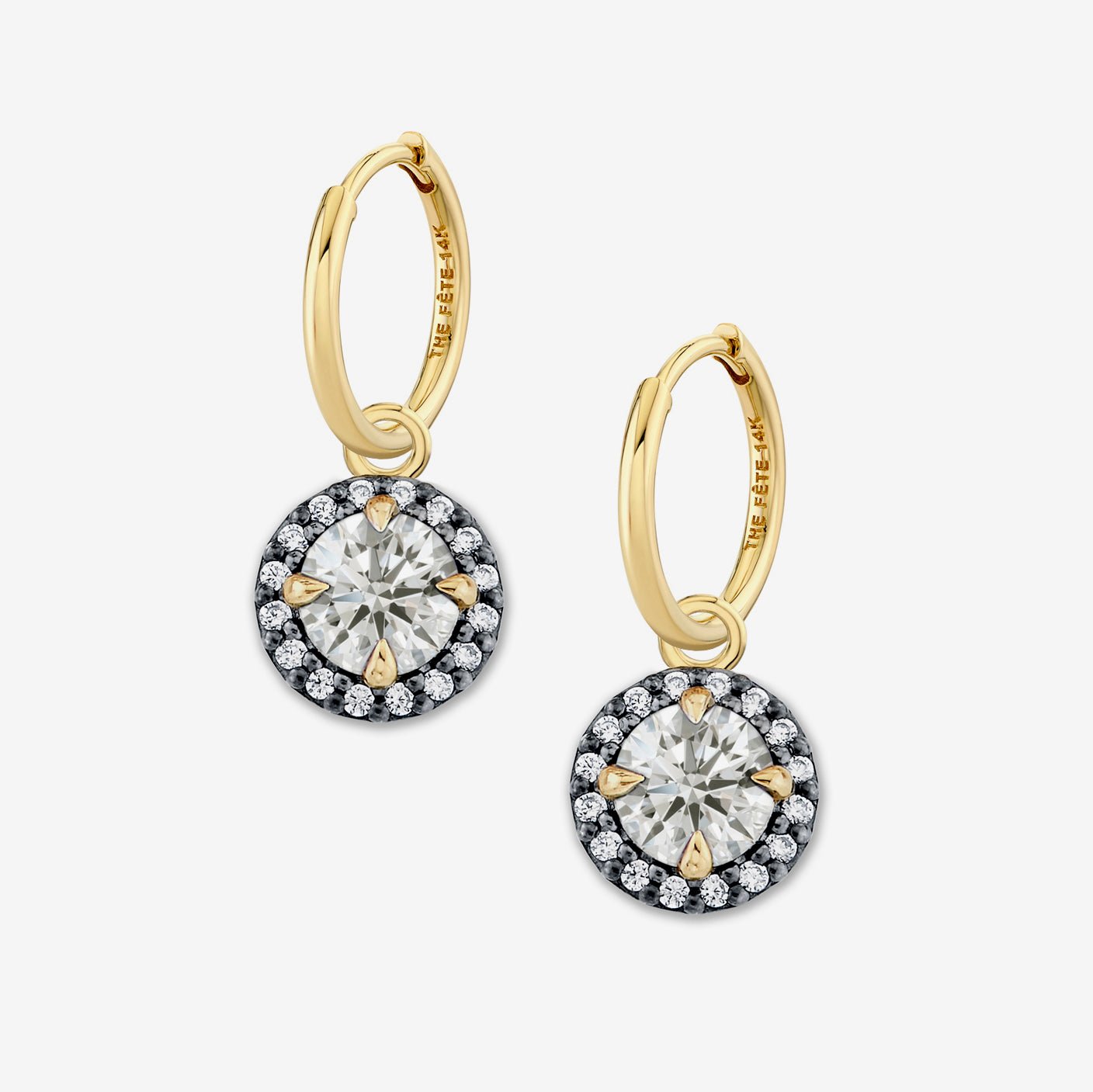BIJOU MINI EARRINGS / LAB WHITE SAPPHIRE - The Fête