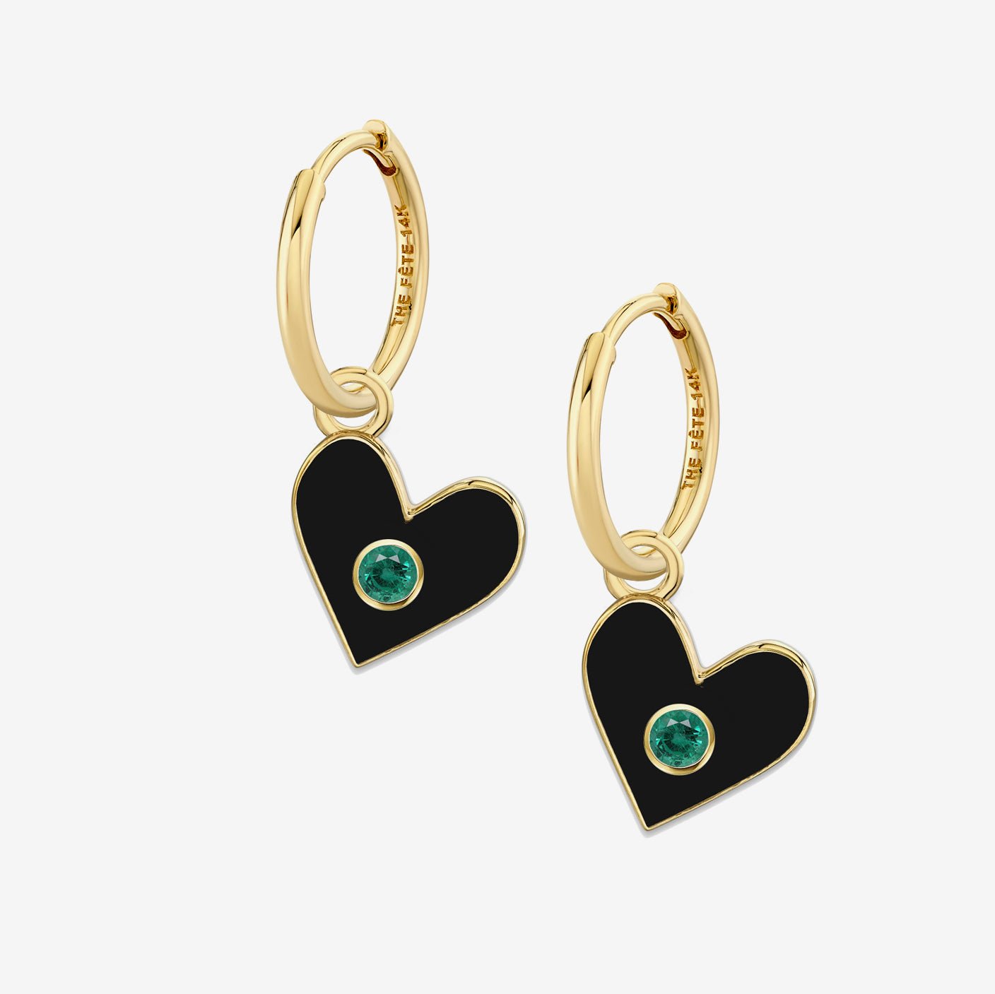 BIRTHSTONE HEART EARRINGS - The Fête