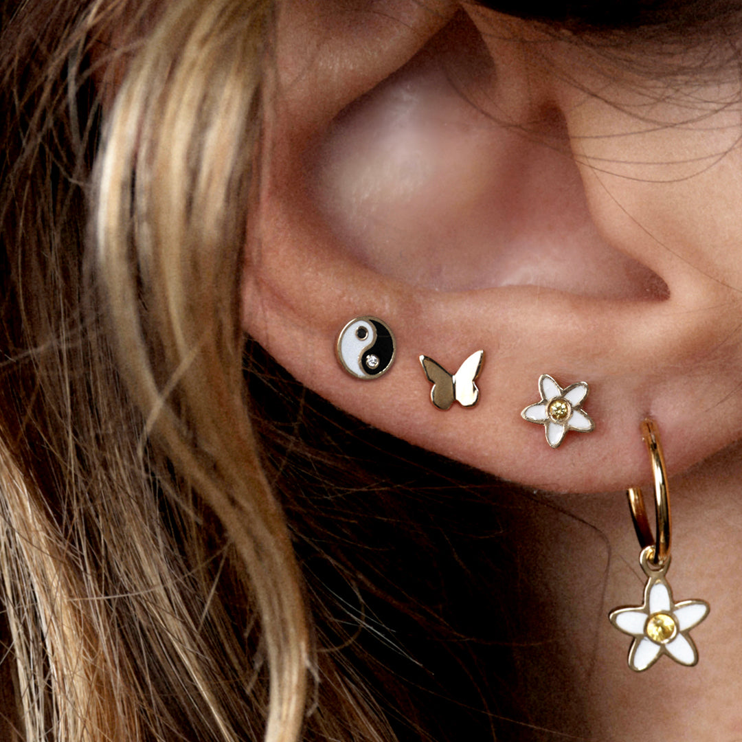 YIN YANG STUD / DIAMONDS