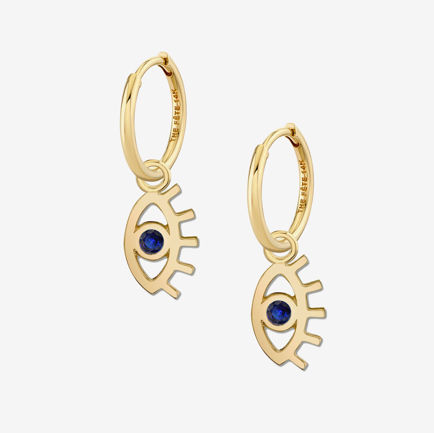 EVIL EYE EARRINGS / SAPPHIRE - The Fête