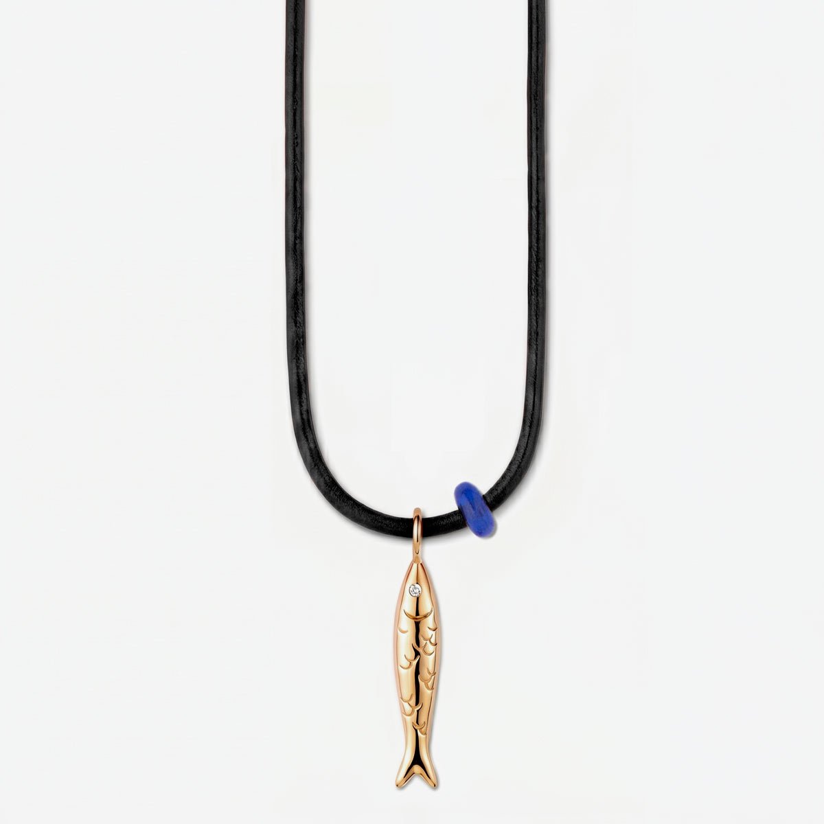 FISH NECKLACE / BLACK - The Fête