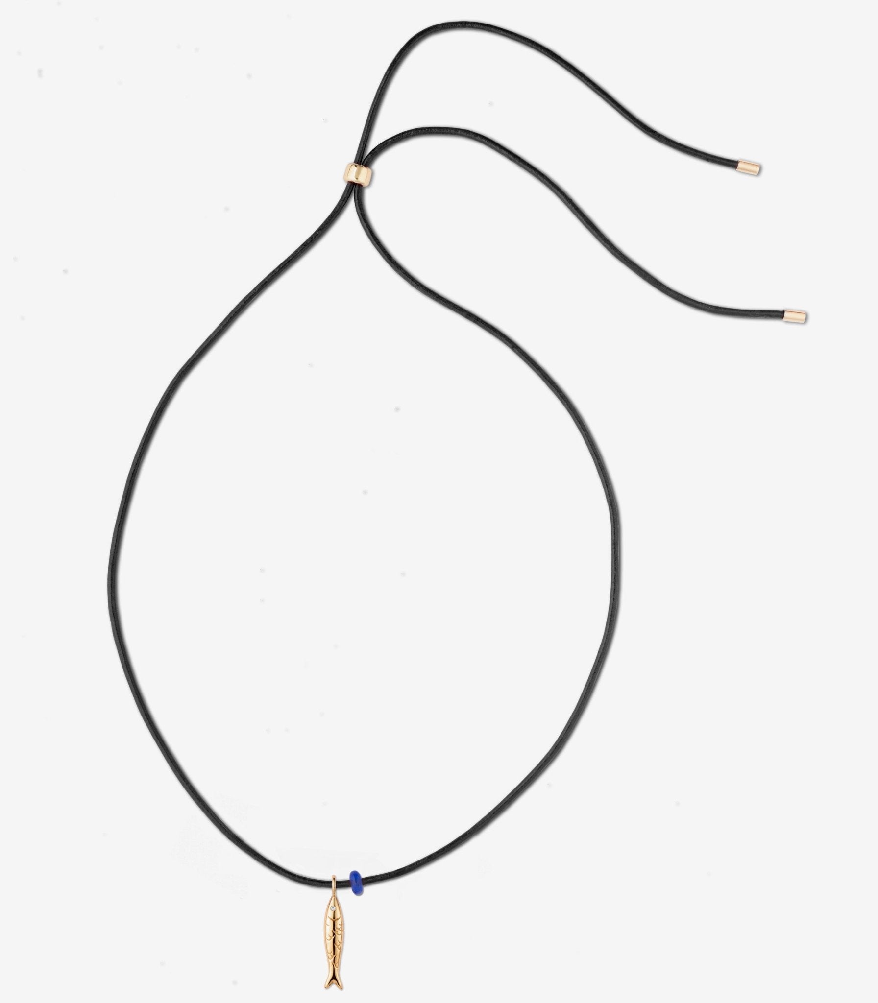 FISH NECKLACE / BLACK - The Fête
