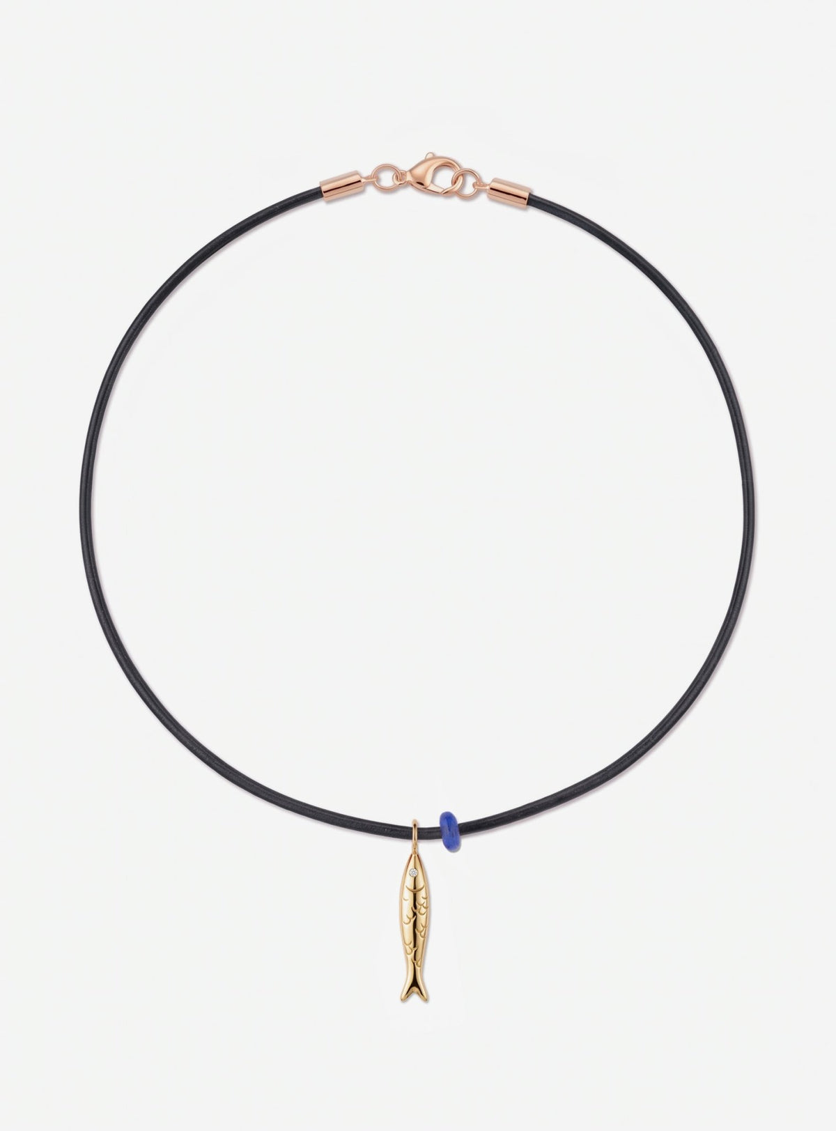 FISH NECKLACE / BLACK - The Fête
