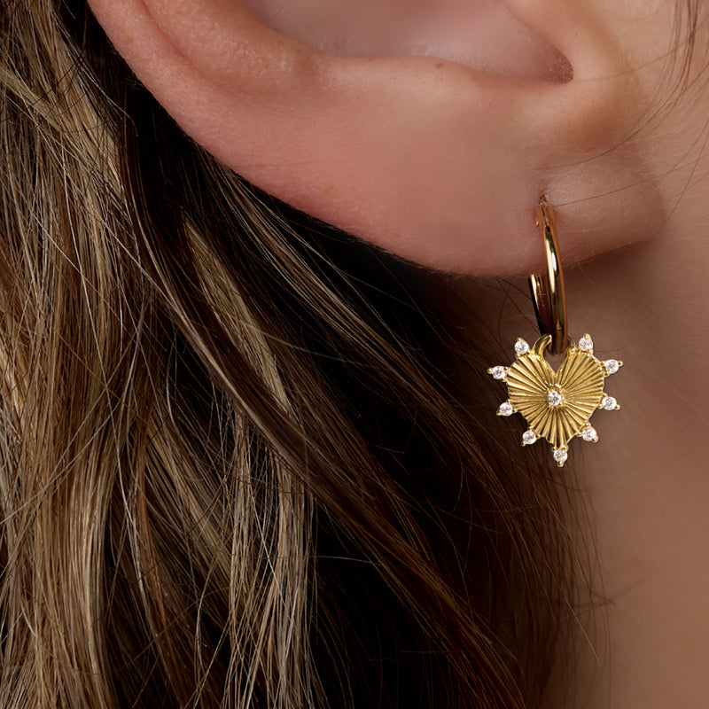 HALO HEART EARRINGS / PETITE