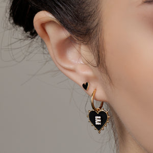 C HEART EARRING