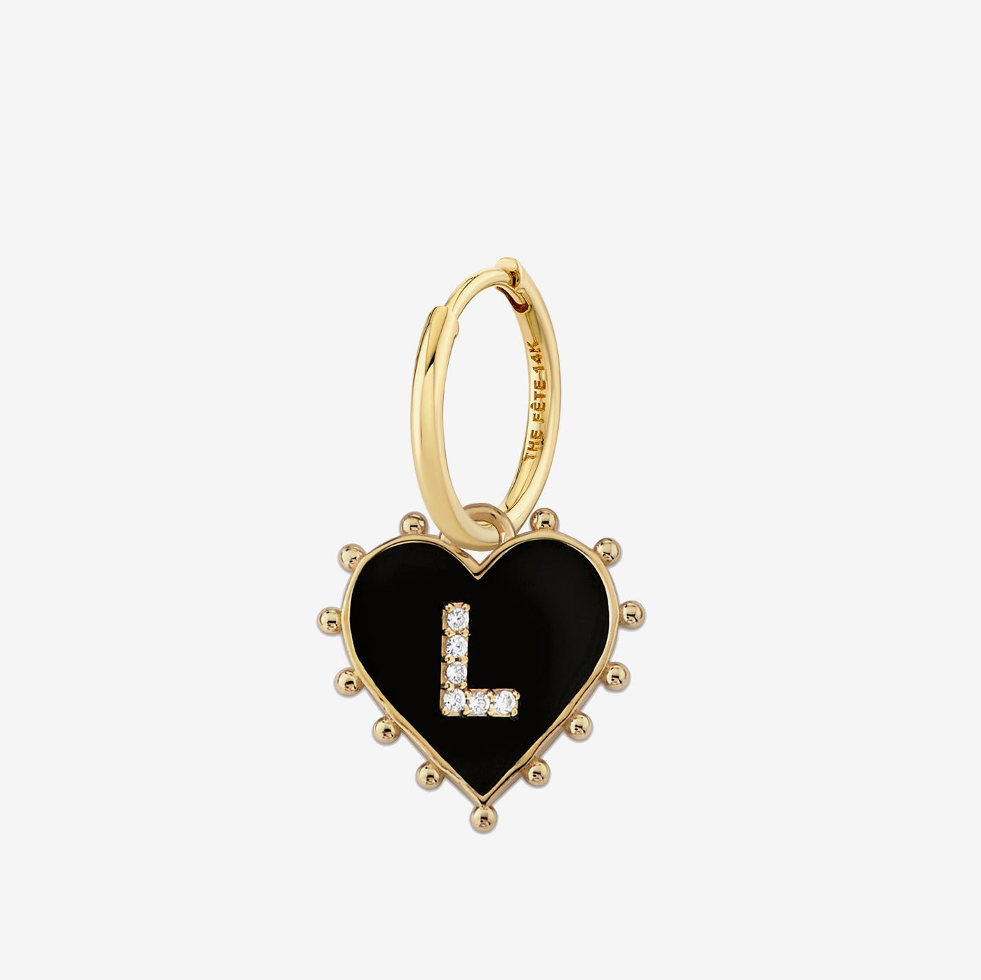 INITIAL HEART EARRING - The Fête