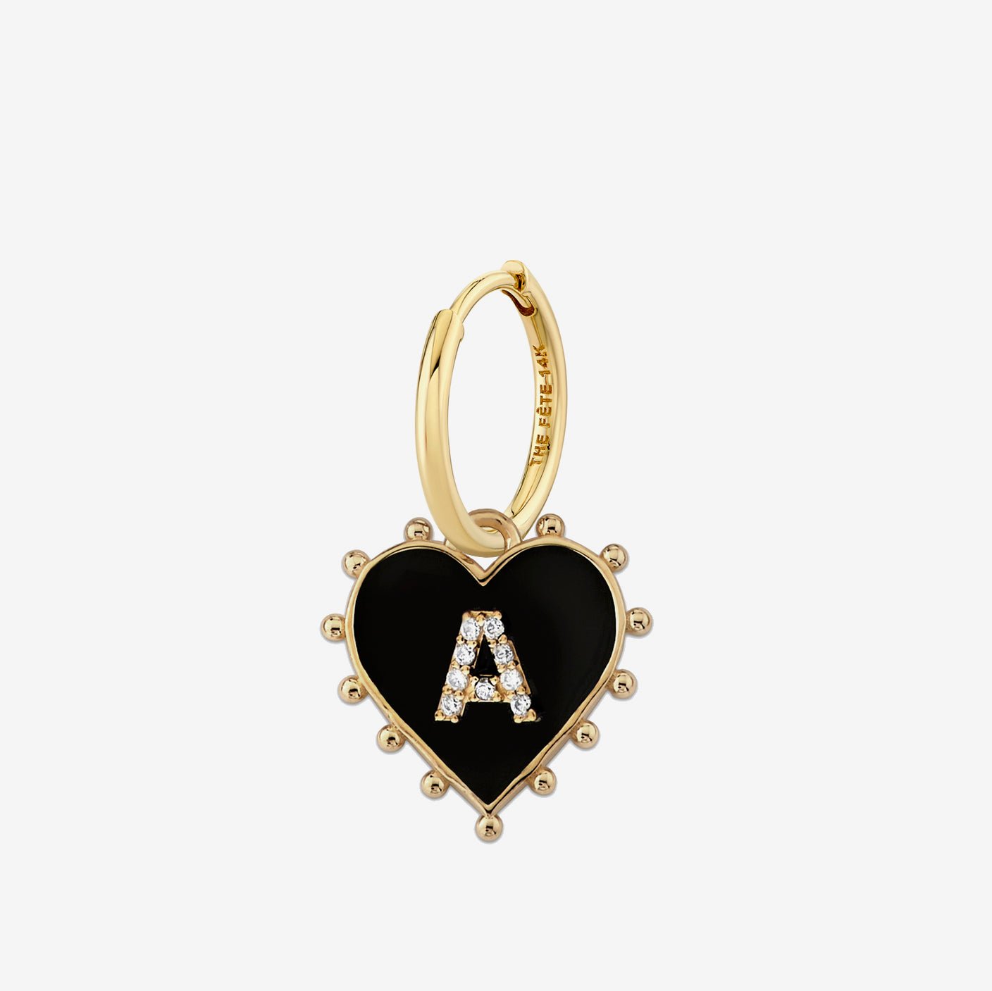 INITIAL HEART EARRING - The Fête