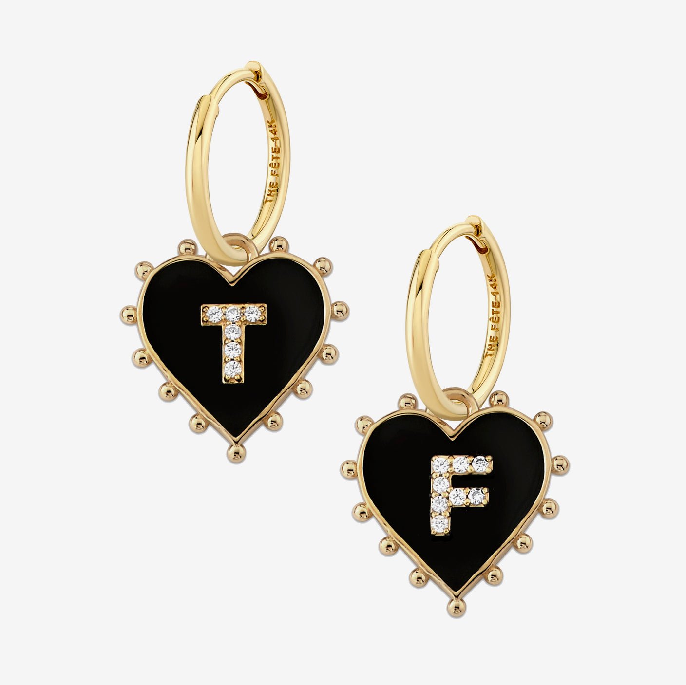 INITIAL HEART EARRING - The Fête