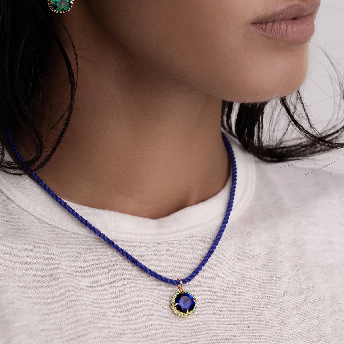 LUNAR BLUE SAPPHIRE NECKLACE - The Fête