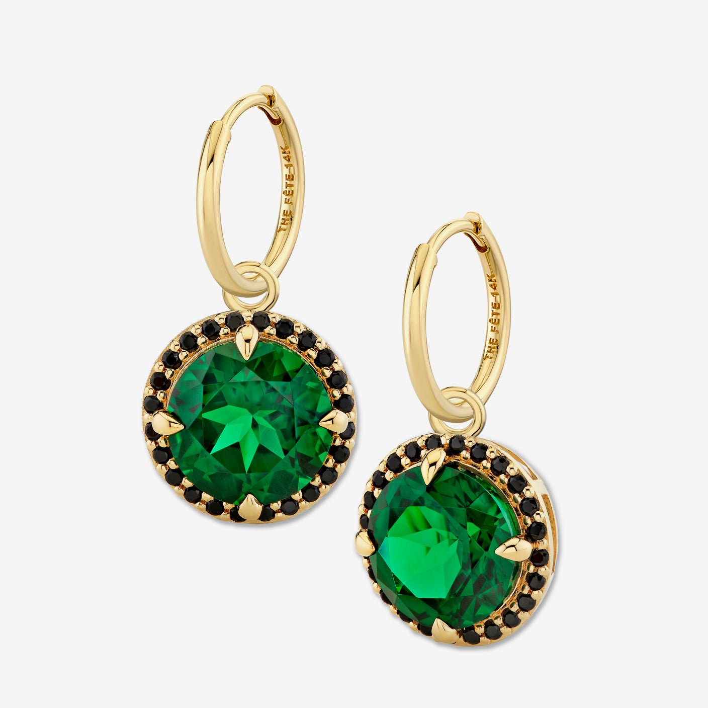LUNAR EARRINGS / NANO EMERALD - The Fête