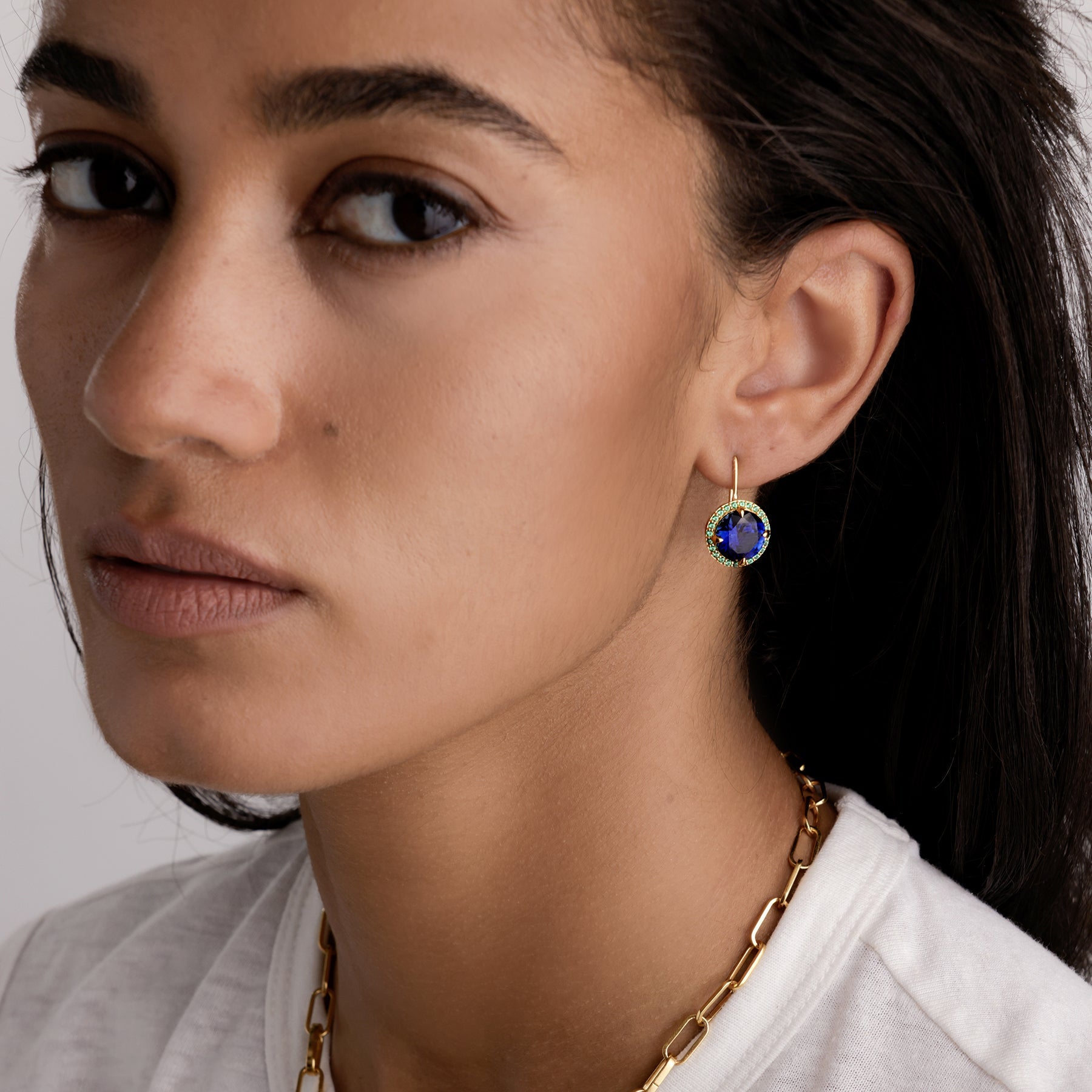 LUNAR GEMSTONE EARRINGS - The Fête