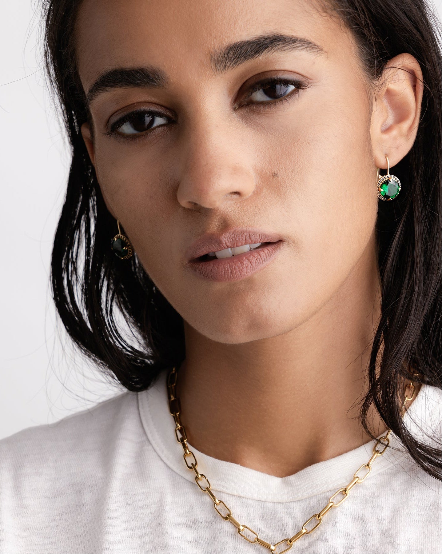 LUNAR GEMSTONE EARRINGS - The Fête