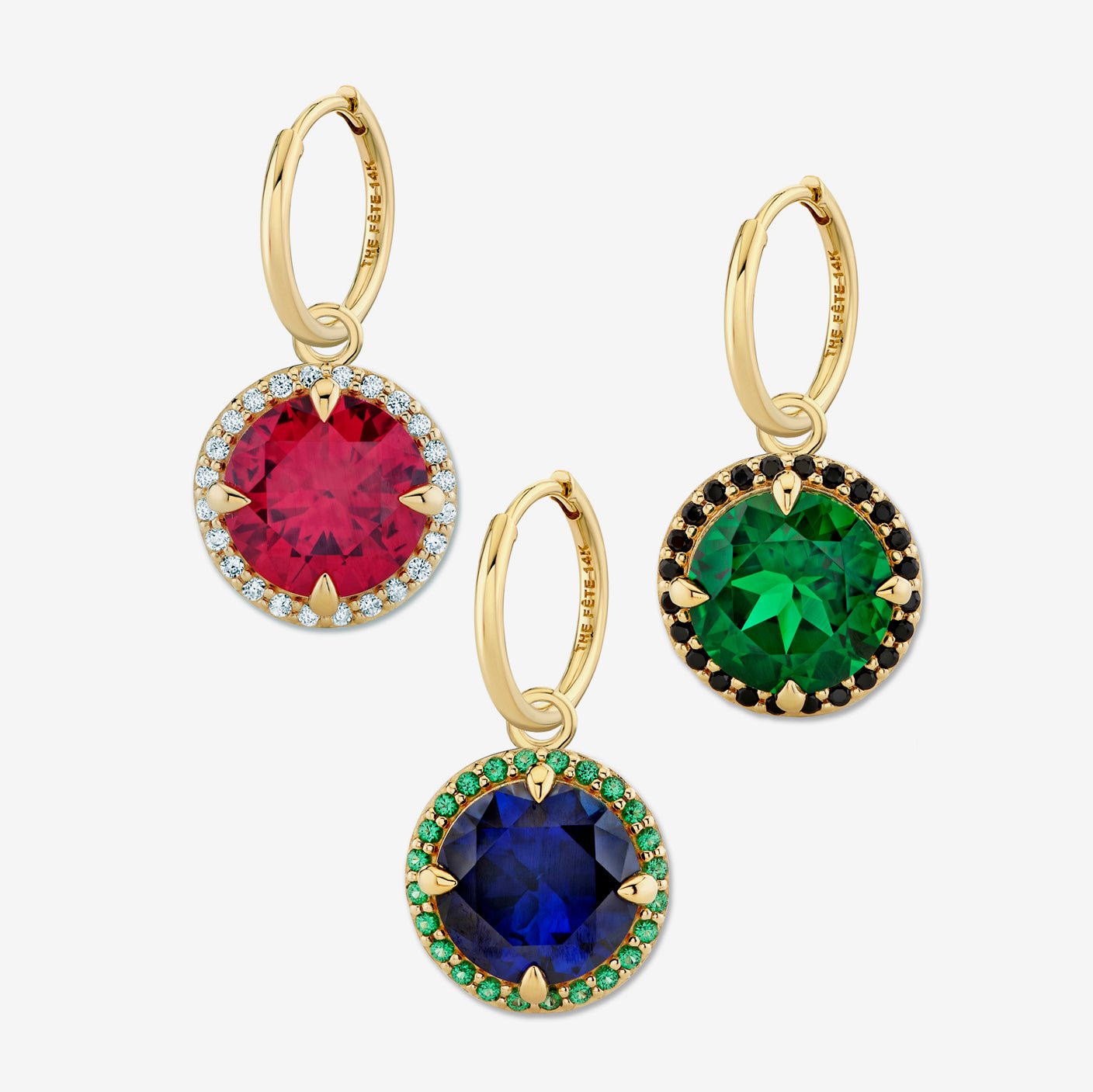 LUNAR GEMSTONE EARRINGS - The Fête