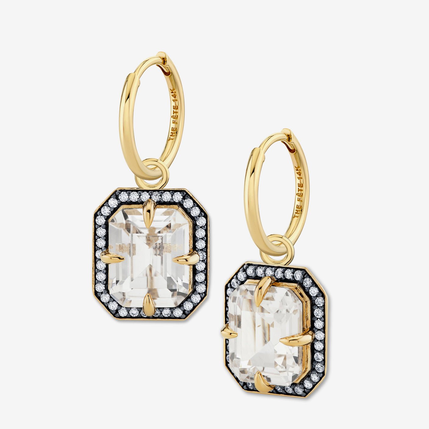 MOJAVE EARRINGS / LAB WHITE SAPPHIRE - The Fête