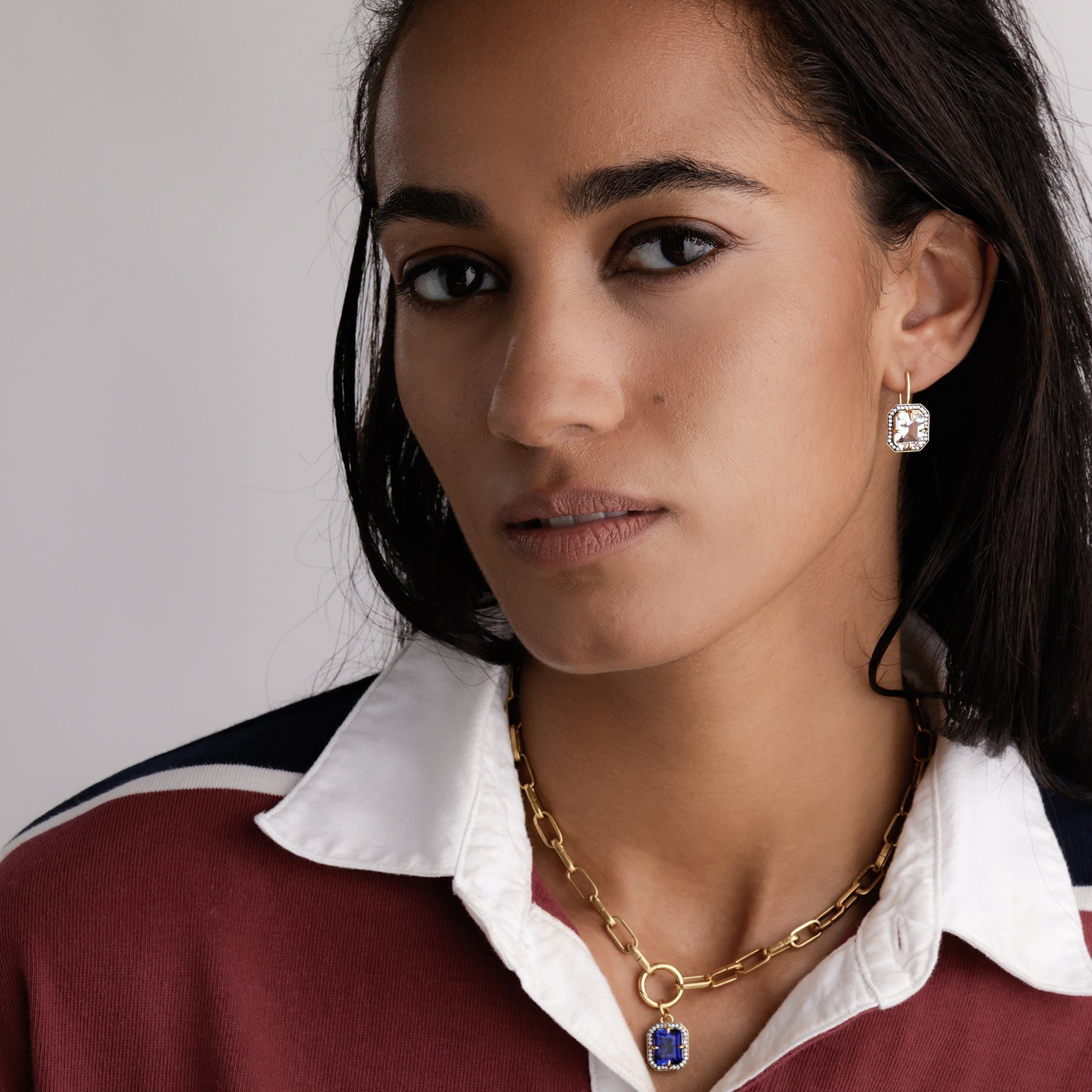 MOJAVE EARRINGS / LAB WHITE SAPPHIRE - The Fête