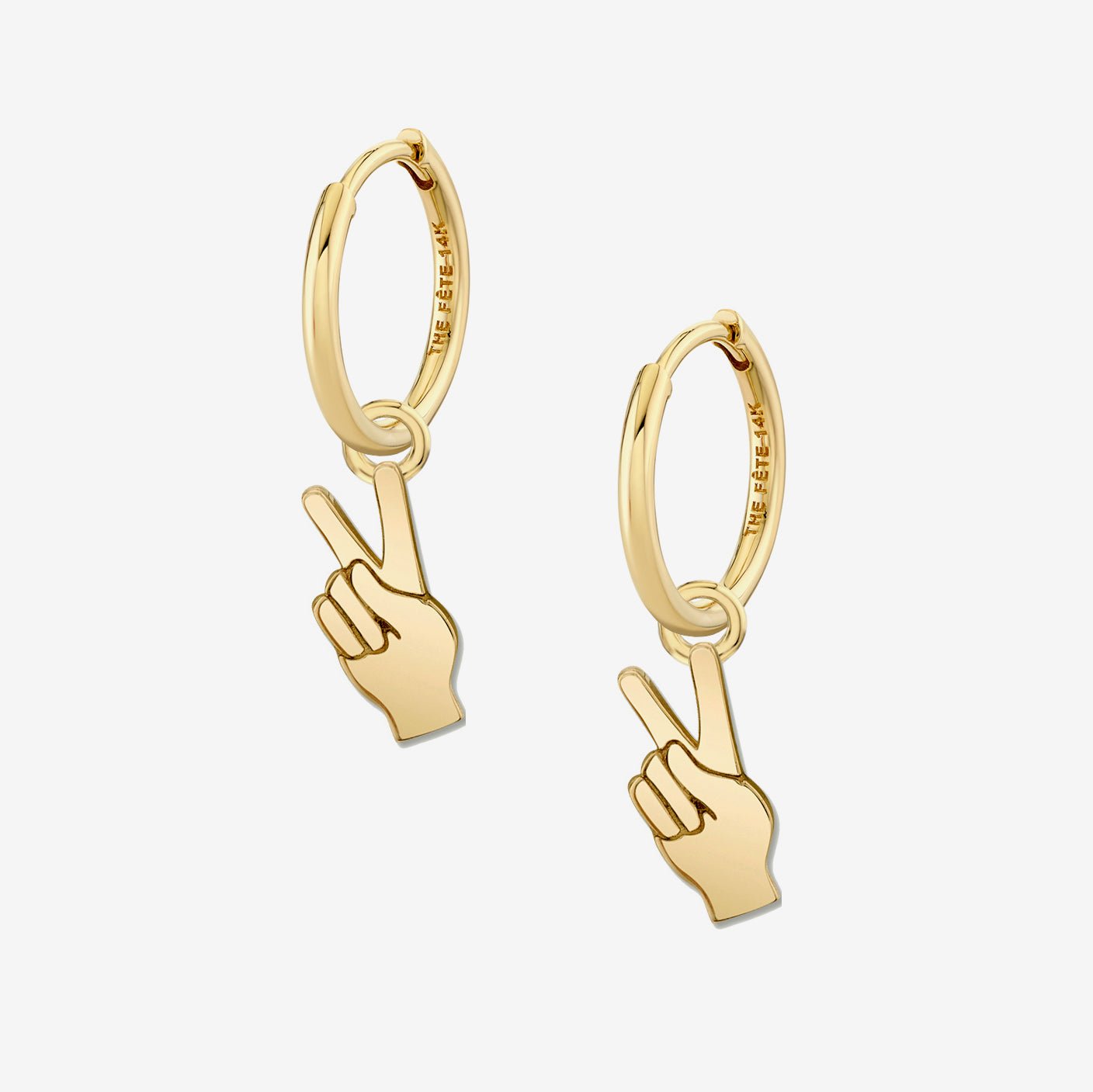 PEACE HAND EARRINGS - The Fête