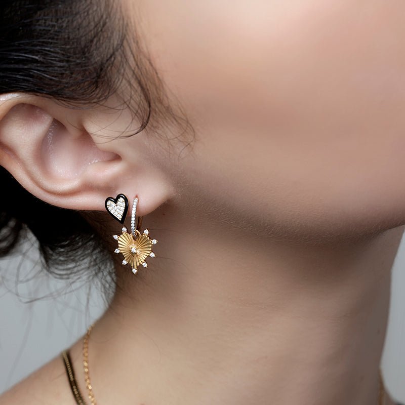 RADIANT HEART STUD / DIAMONDS - The Fête