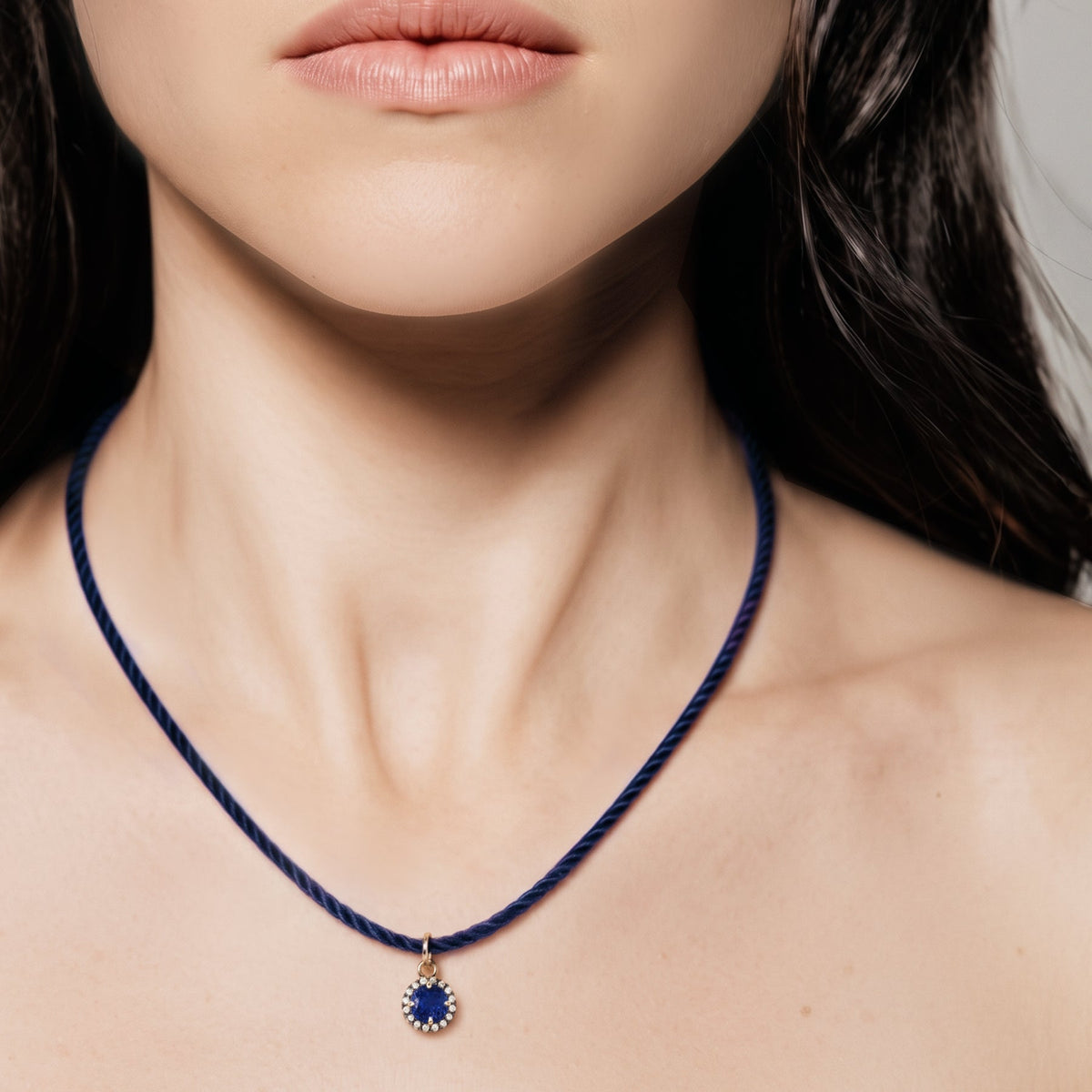 SAPPHIRE BIJOU MINI NECKLACE - The Fête