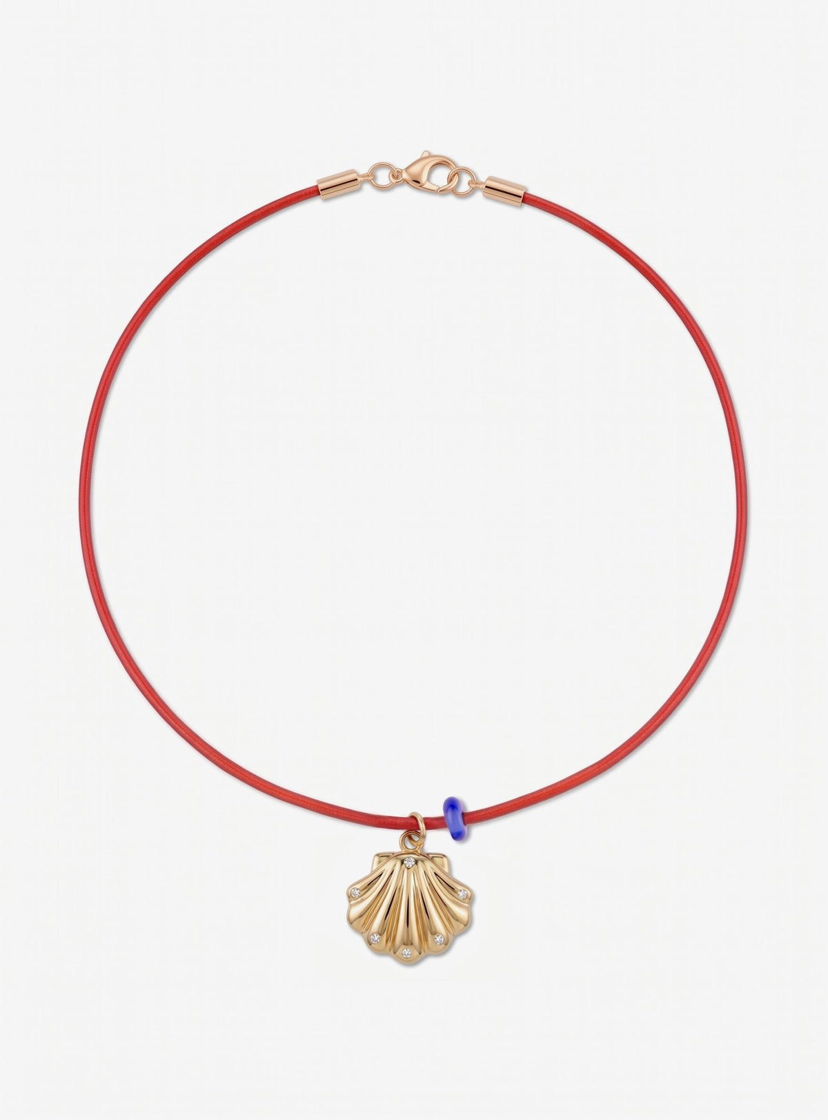 SHELL NECKLACE / RED - The Fête