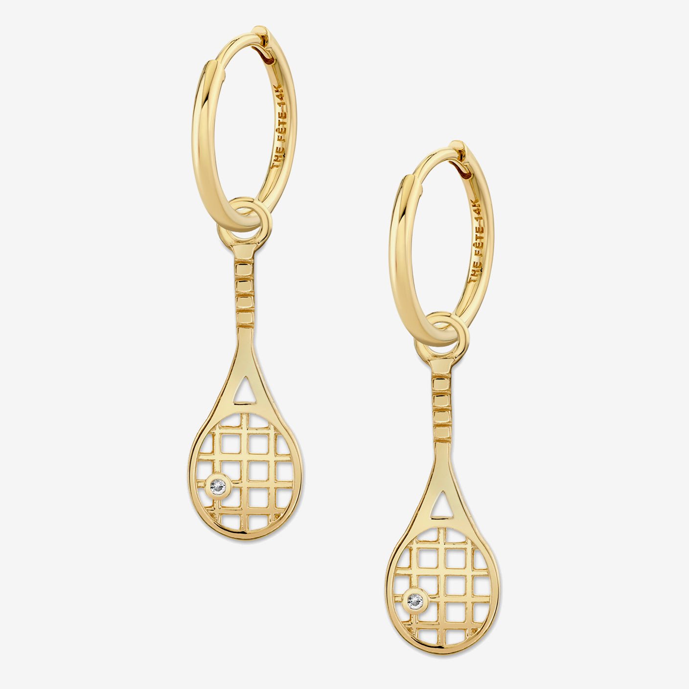 TENNIS RACQUET EARRINGS - The Fête