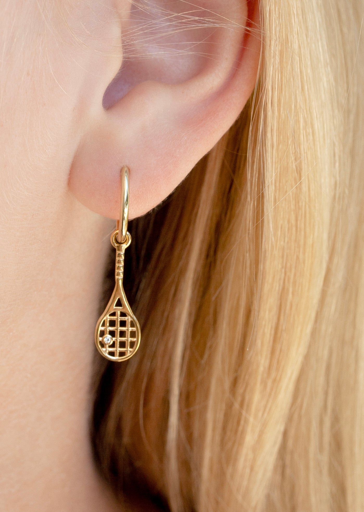 TENNIS RACQUET EARRINGS - The Fête