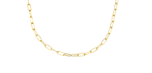 GOLD-FILLED LONG LINK CHAIN NECKLACE