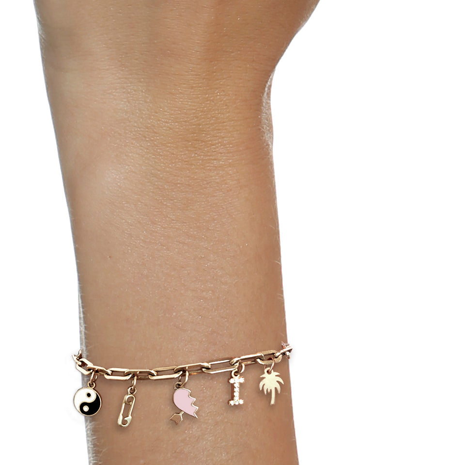 14K GOLD-FILLED CHARM BRACELET CHAIN