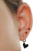 HEART STUD RED