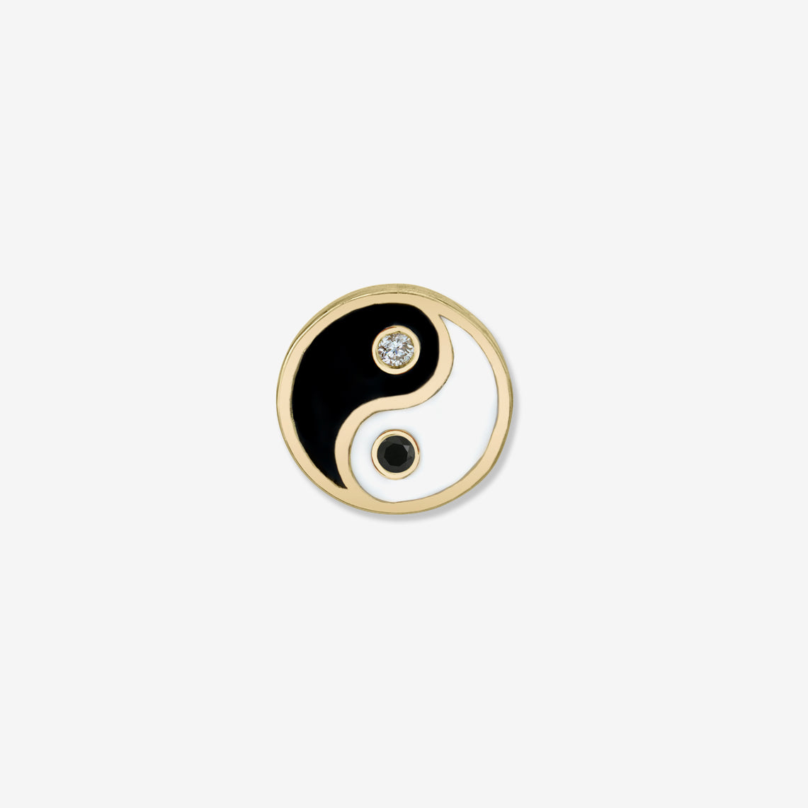 Diamond Yin Yang Stud