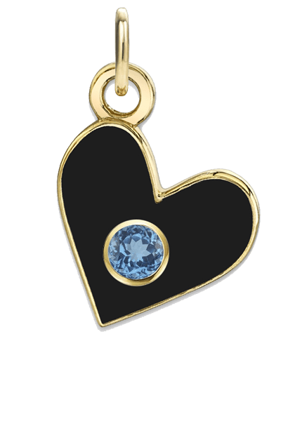 BIRTHSTONE HEART CHARMS - The Fête